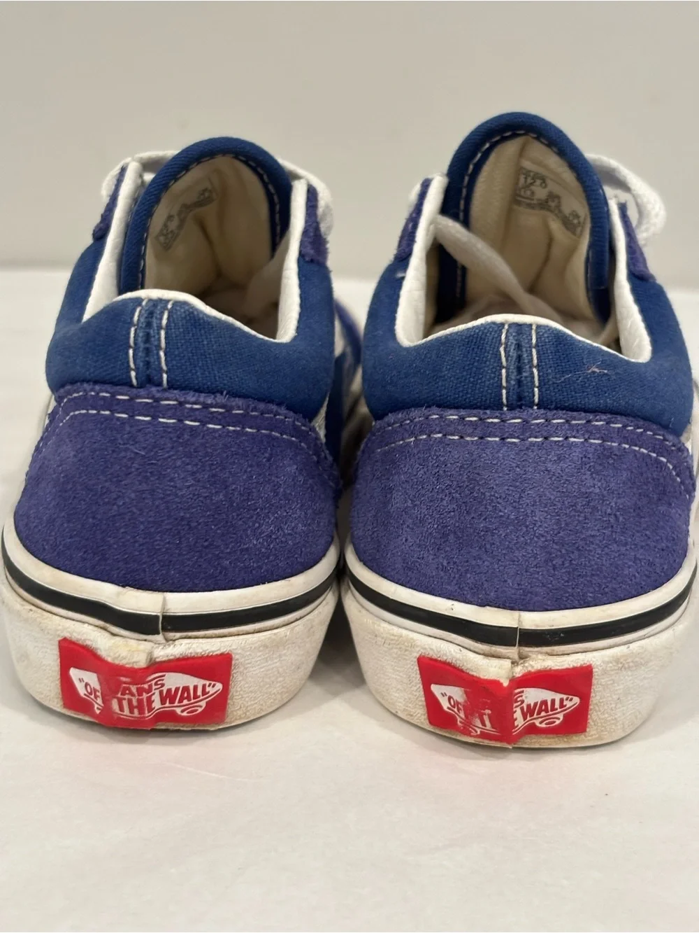 Vans Kids Old Skool Sneakers in Blue and White